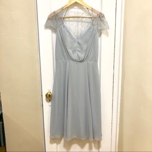 ASOS Kate Lace midi dress in Ice Blue